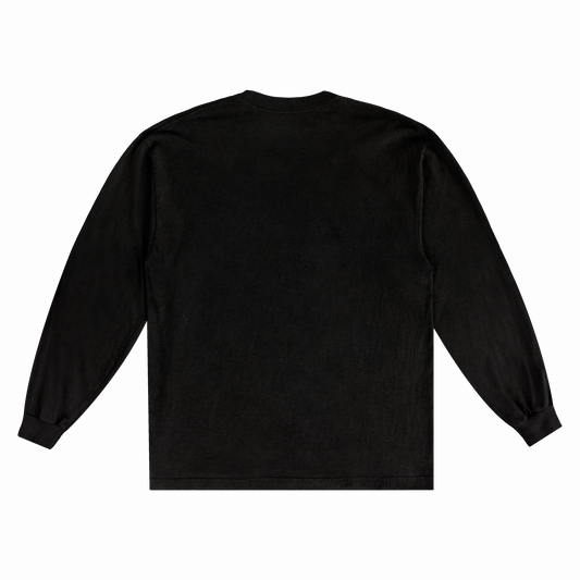 Chrome Logo Long-Sleeve Tee (Black)