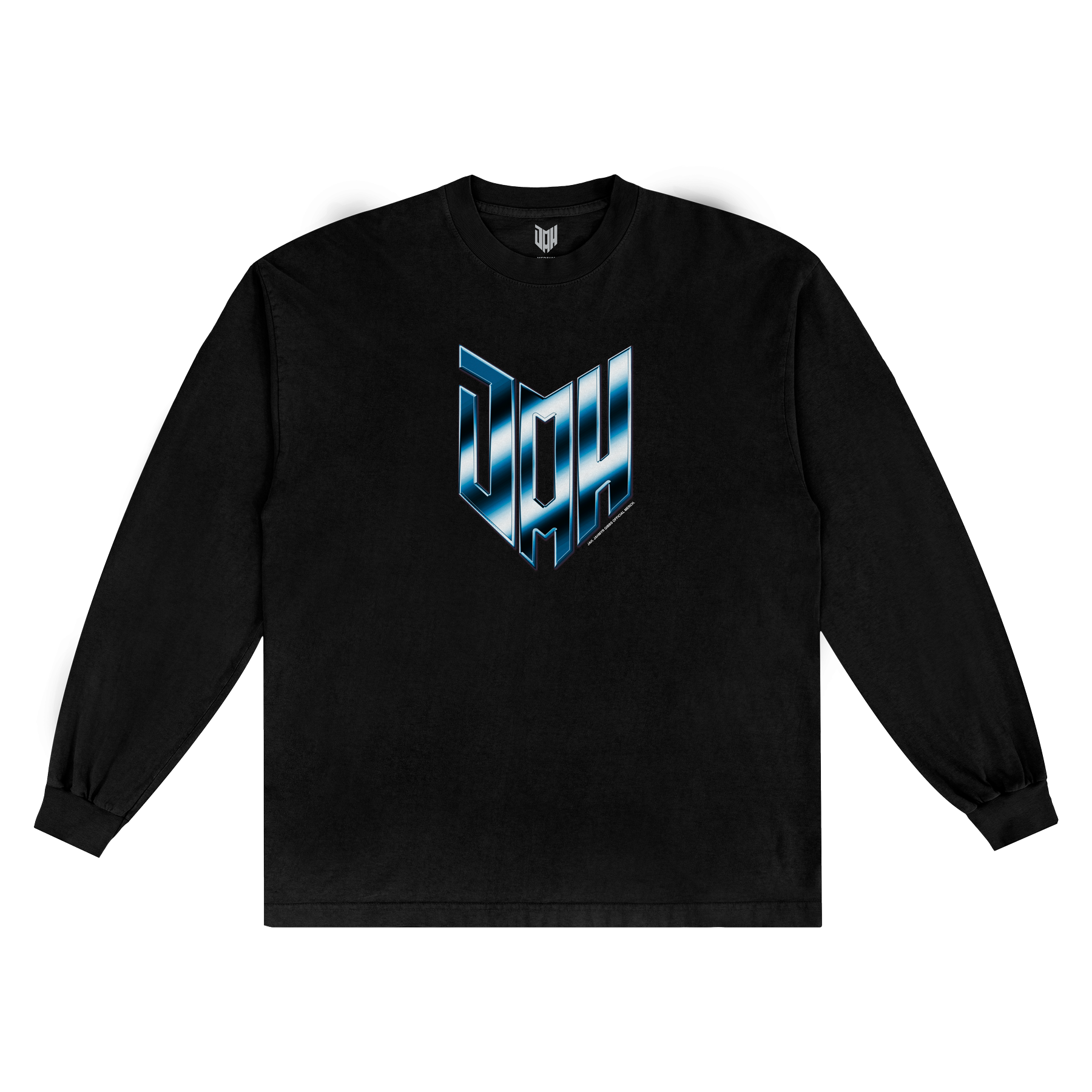 Chrome Logo Long-Sleeve Tee (Black) – JAH