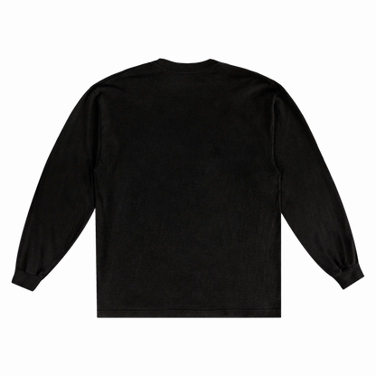 Chrome Logo Long-Sleeve Tee (Black)