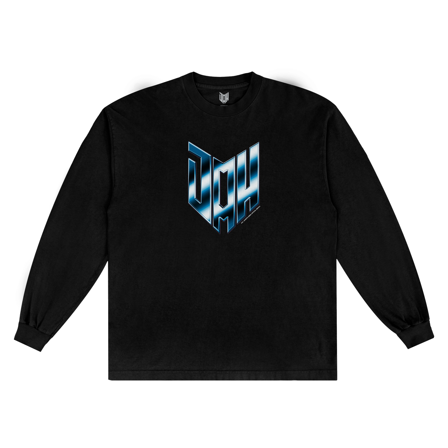Chrome Logo Long-Sleeve Tee (Black)