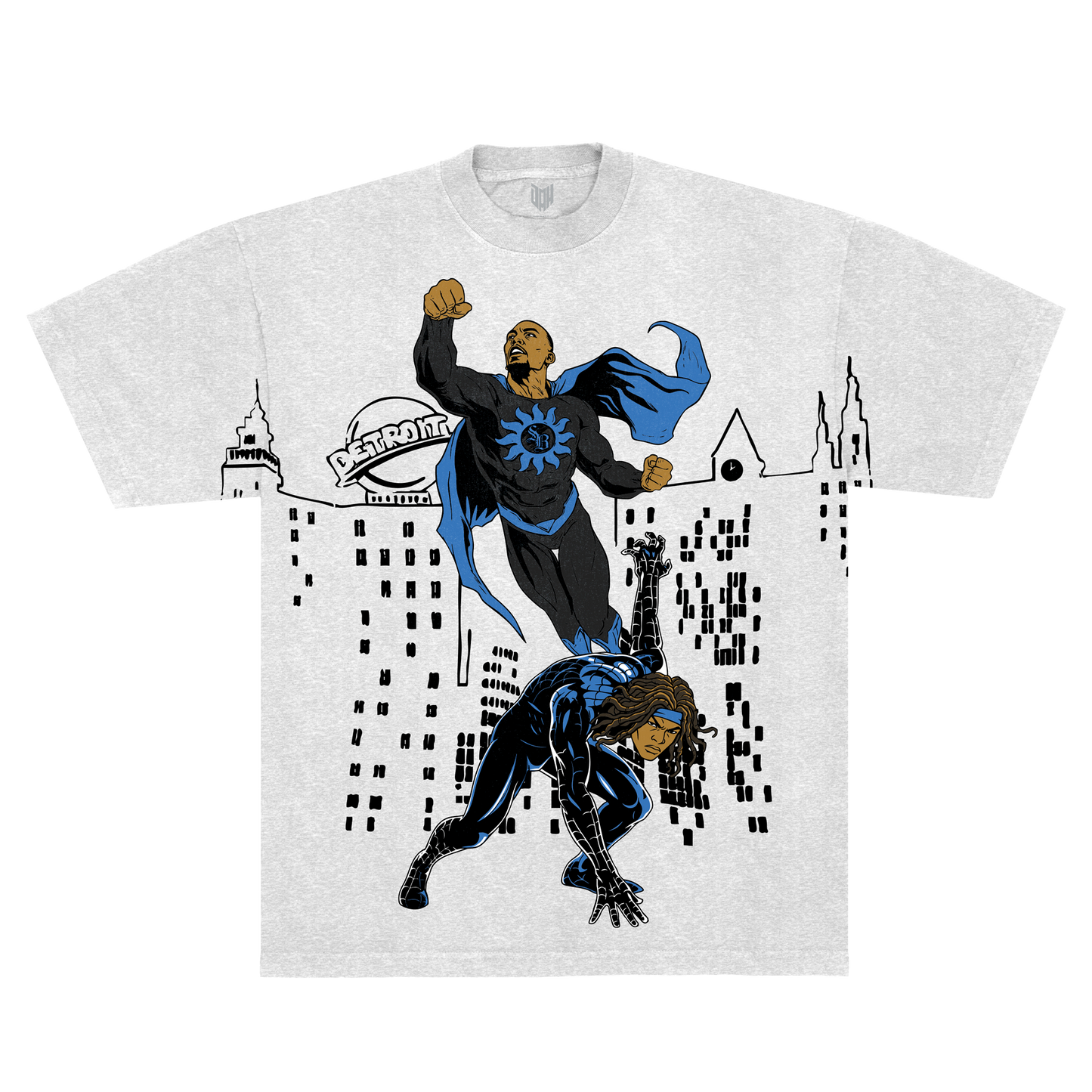 Superheroes Tee (Ash) collab with Saint Brown